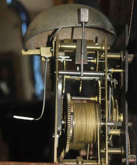 T. Tomkins, Leominster. A George III oak eight day longcase clock, 7ft 6in.